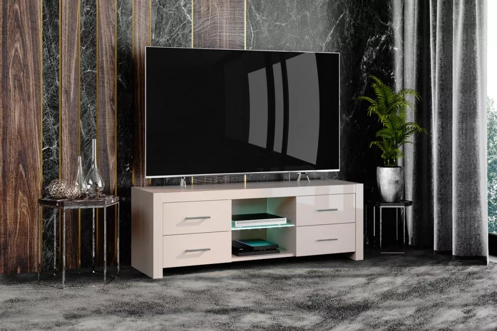 TV tumba Andora 2 ar LED · Kapučino · 150 × 45 × 52.5 cm