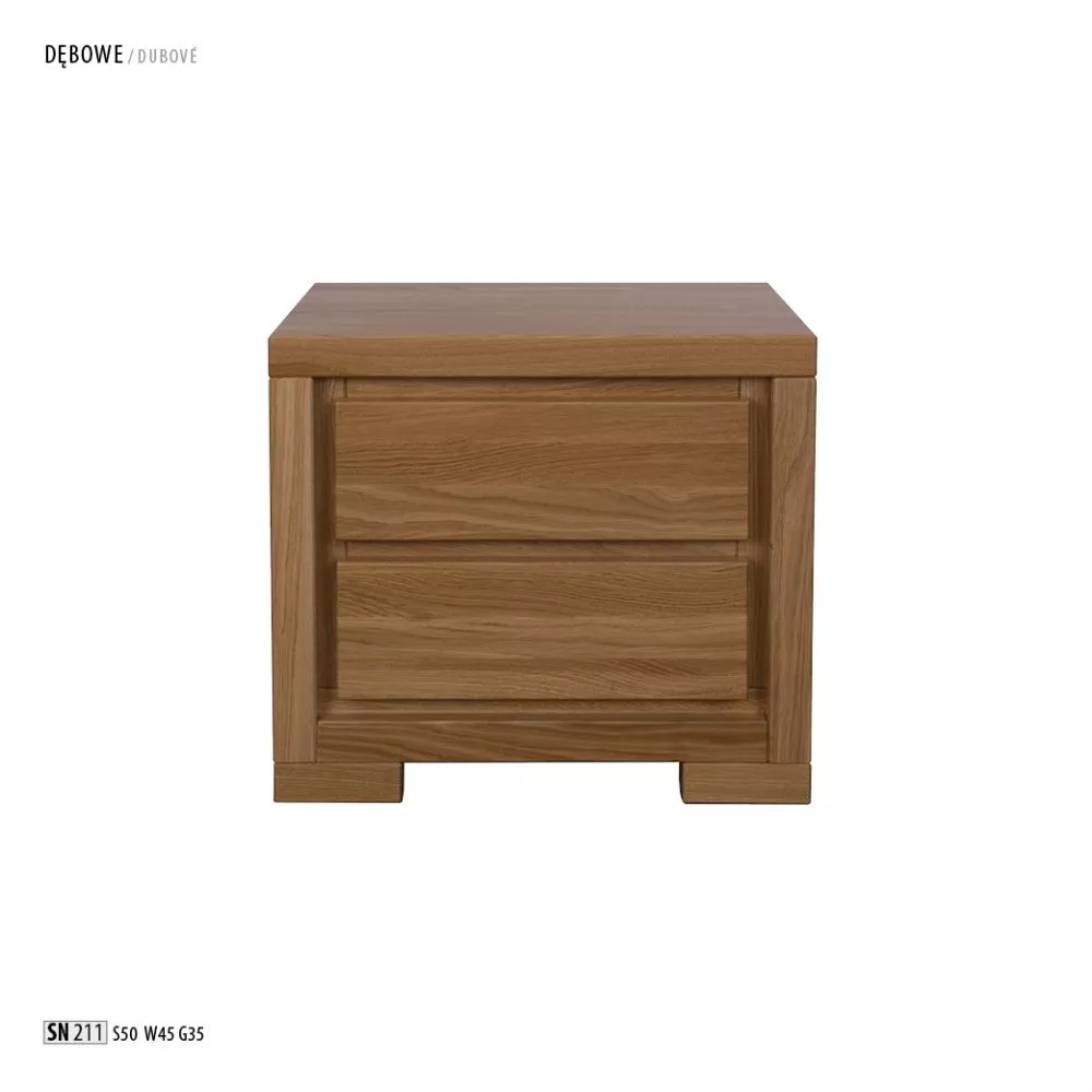 Naktsgaldiņš SN 211 · Tumšais ozols · 50 × 35 × 45 cm