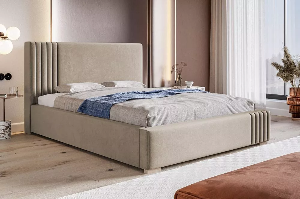 Gulta Bed 13 standard ar stelāžu Guļamvietas platums: 140 cm, Guļamvietas garums: 200 cm, stelāžas tips: koka, · Gaiši b