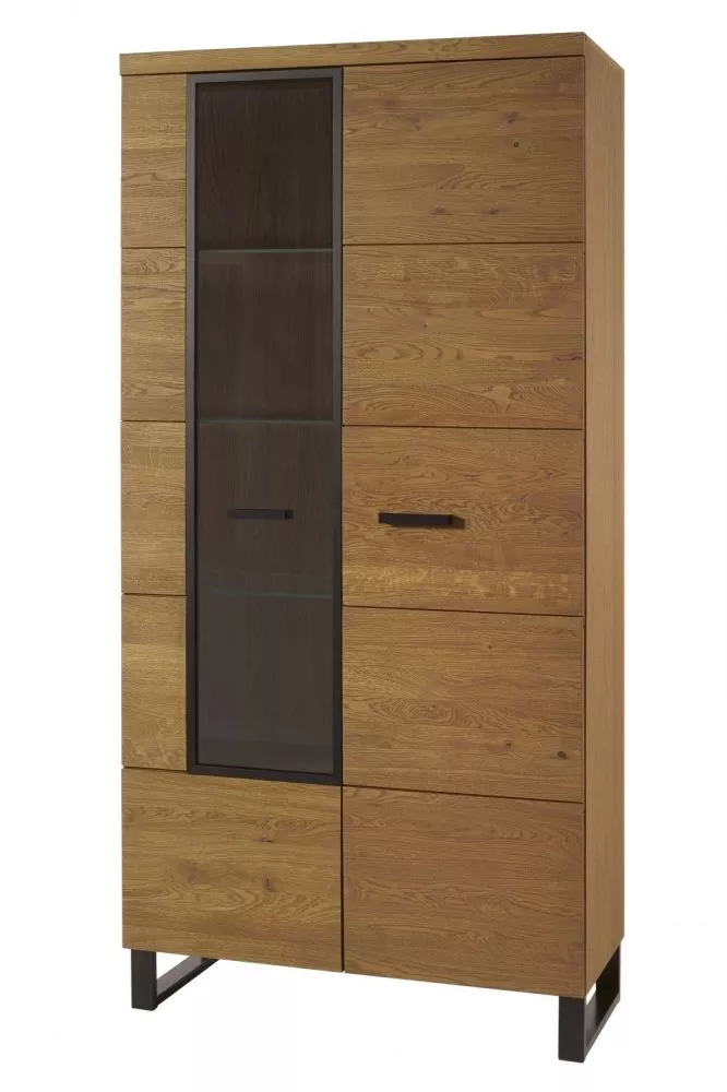 Sekcija Pratto 12 ar LED · Ozols rustikal · 96 × 42 × 198 cm