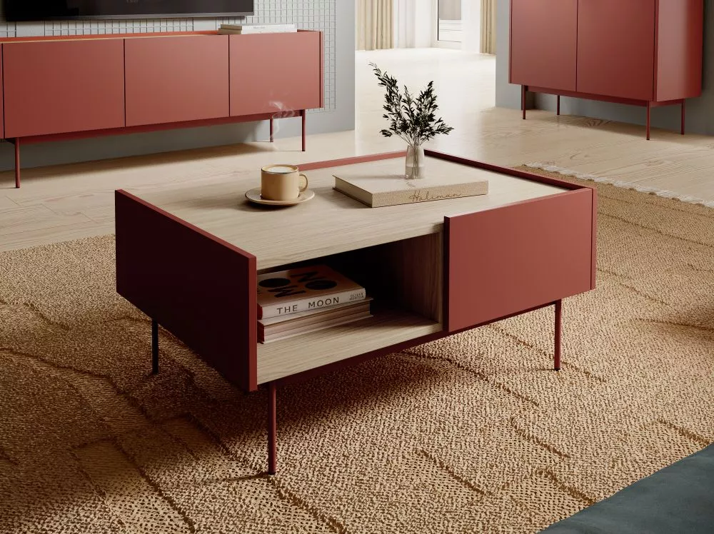 Žurnālgalds Color L-97 Korpusa krāsa: sarkans, · 97 × 65 × 45 cm