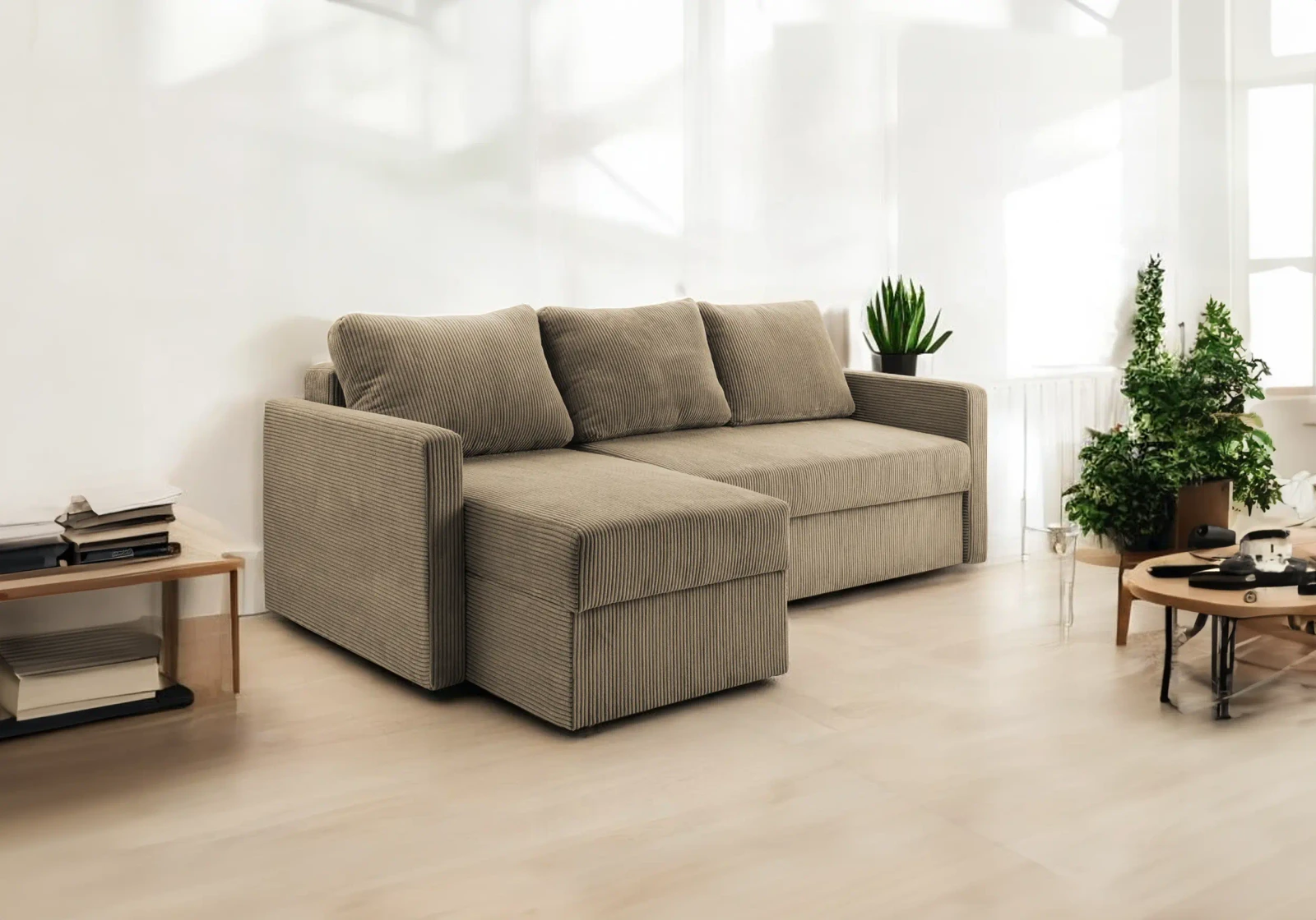 Dīvāns Lupo Corner Standard · Bēšs · 143 × 228 × 90 cm