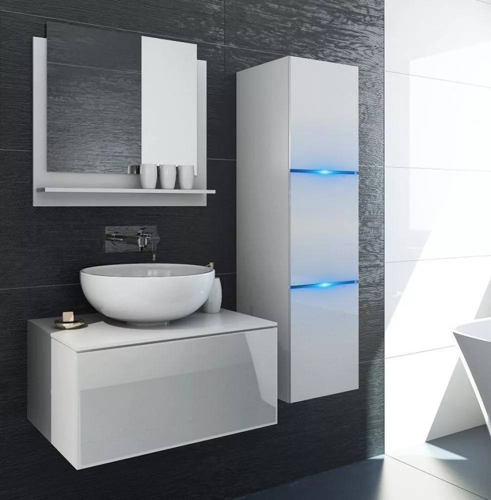 Vannas istabas komplekts Like 1 ar LED · Balts · 110 × 90 × 42 cm