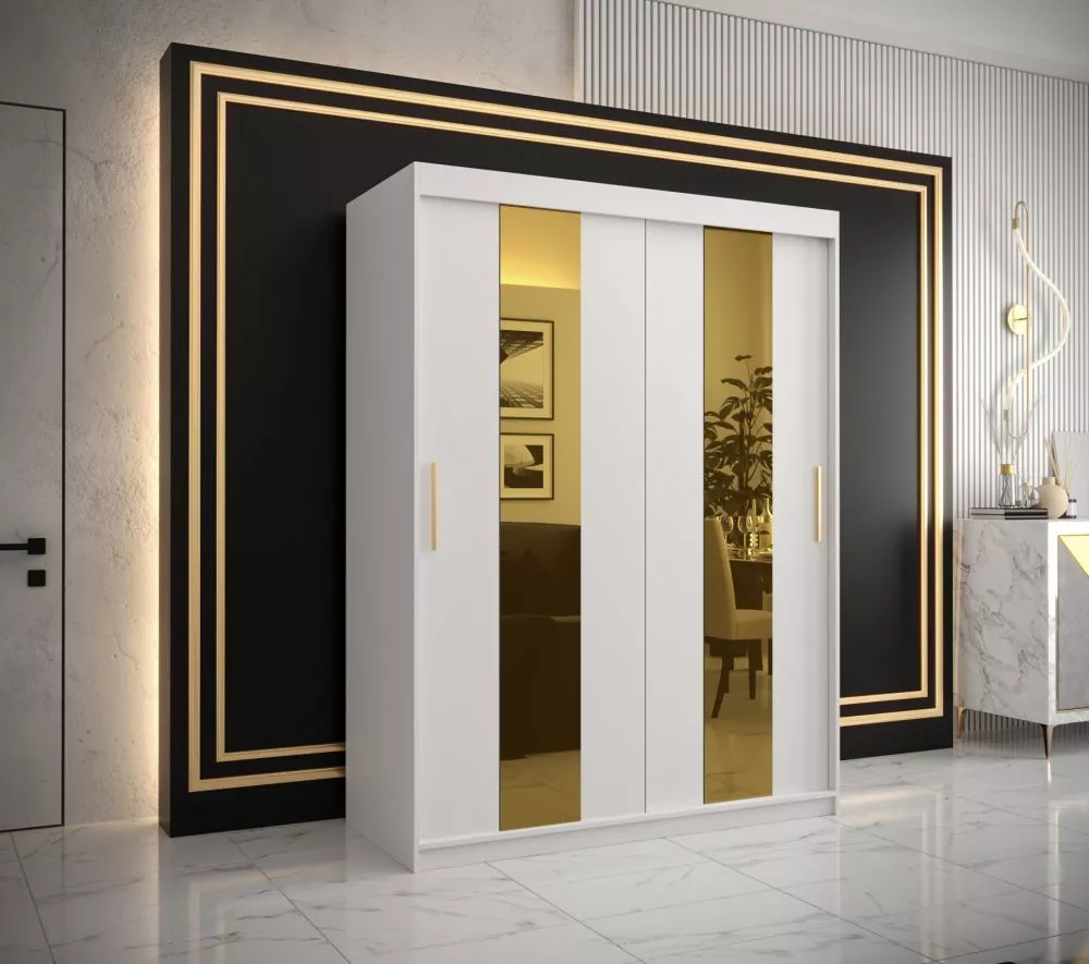 Skapis Golden Pole · Balts · 150 × 62 × 200 cm