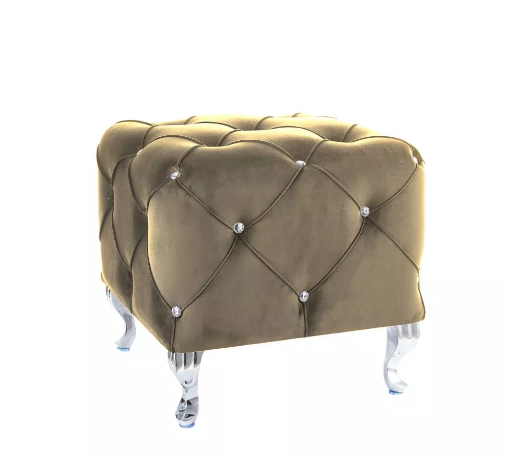 Pufs Hestia K Velvet Auduma numurs: Bluvel 28, · Bēšs · 50 × 46 × 50 cm