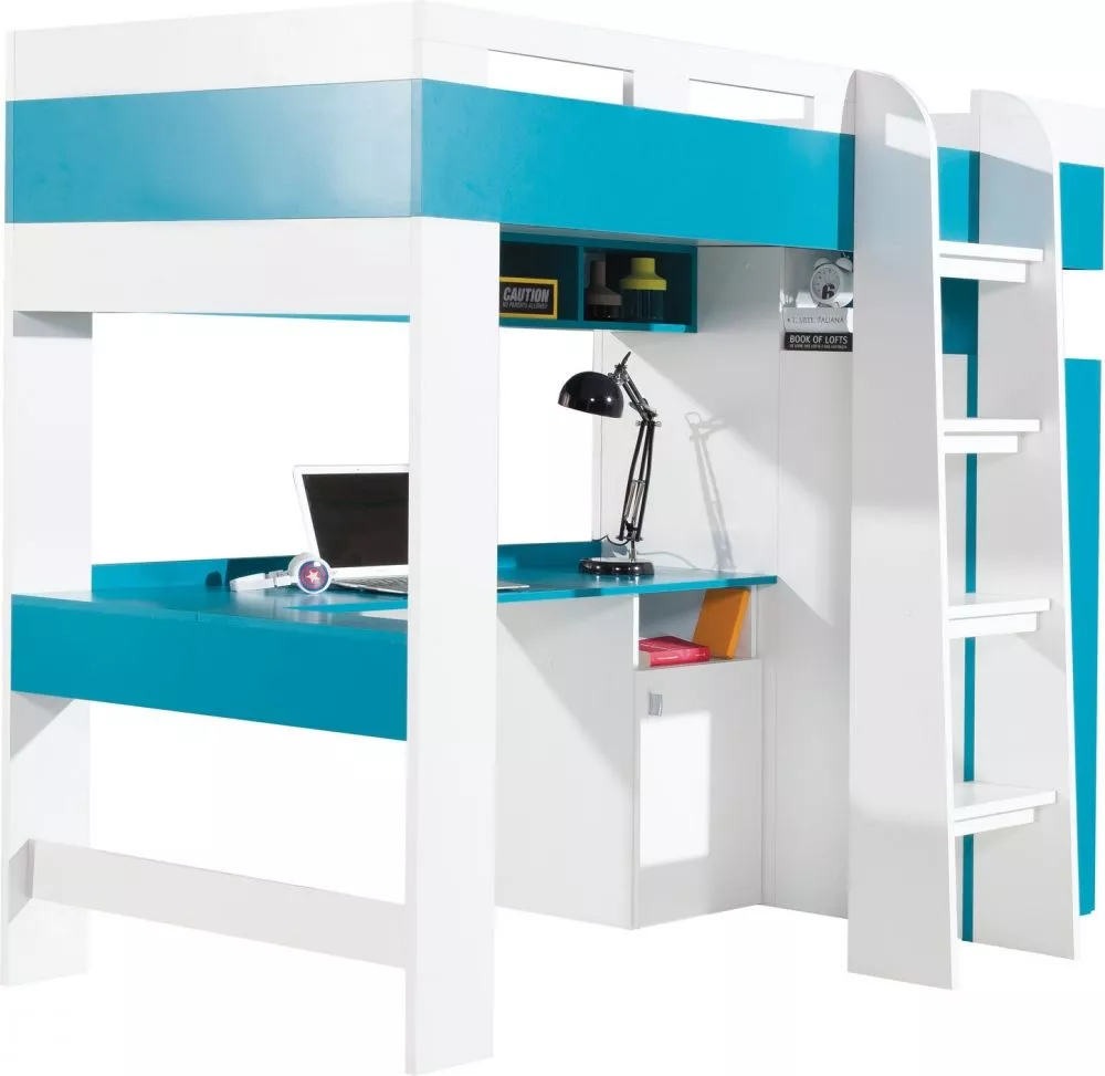 Bērnu gulta Mobi 20 Kāpņu puse: Pa labi, Guļamvietas platums: 90 cm, Guļamvietas garums: 200 cm, · 117 × 205 × 165 cm