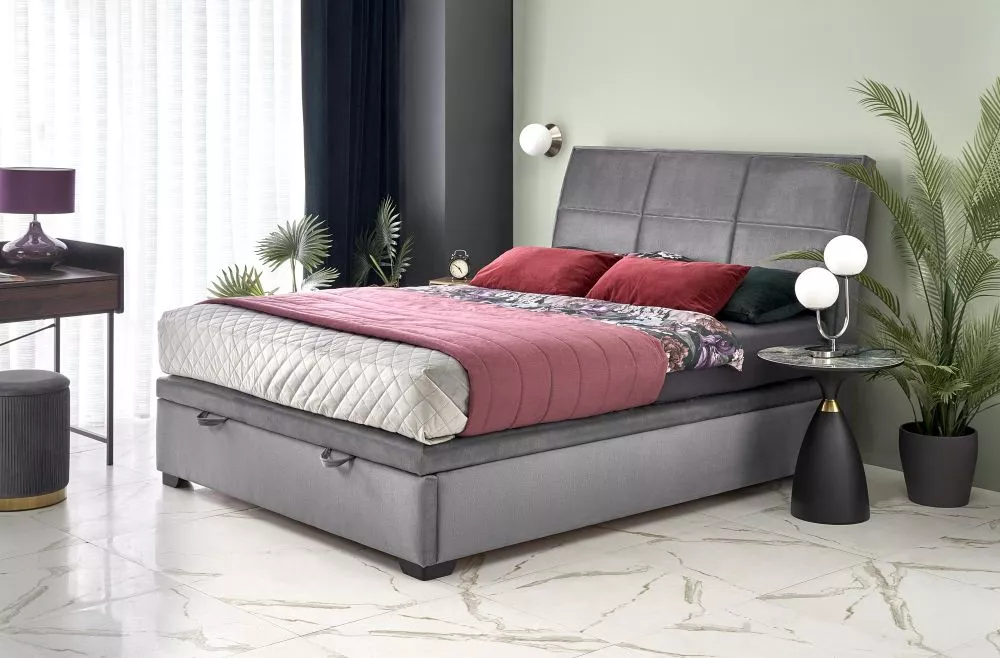 Gulta Continental 2 160x200 Guļamvietas platums: 160 cm, Guļamvietas garums: 200 cm, · Pelēks · 163 × 230 × 124 cm