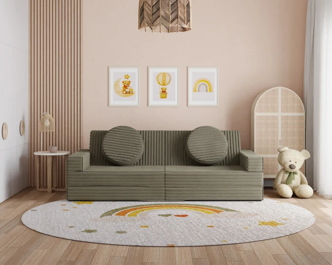 Dīvāns Variant 160x160 · Olīvu · 80 × 160 cm