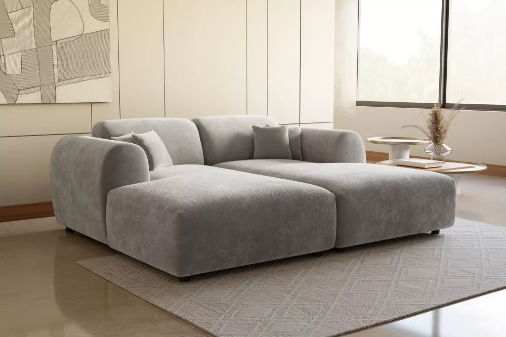 Dīvāns Aura Bigsofa Standard · Pelēks · 160 × 240 × 72 cm