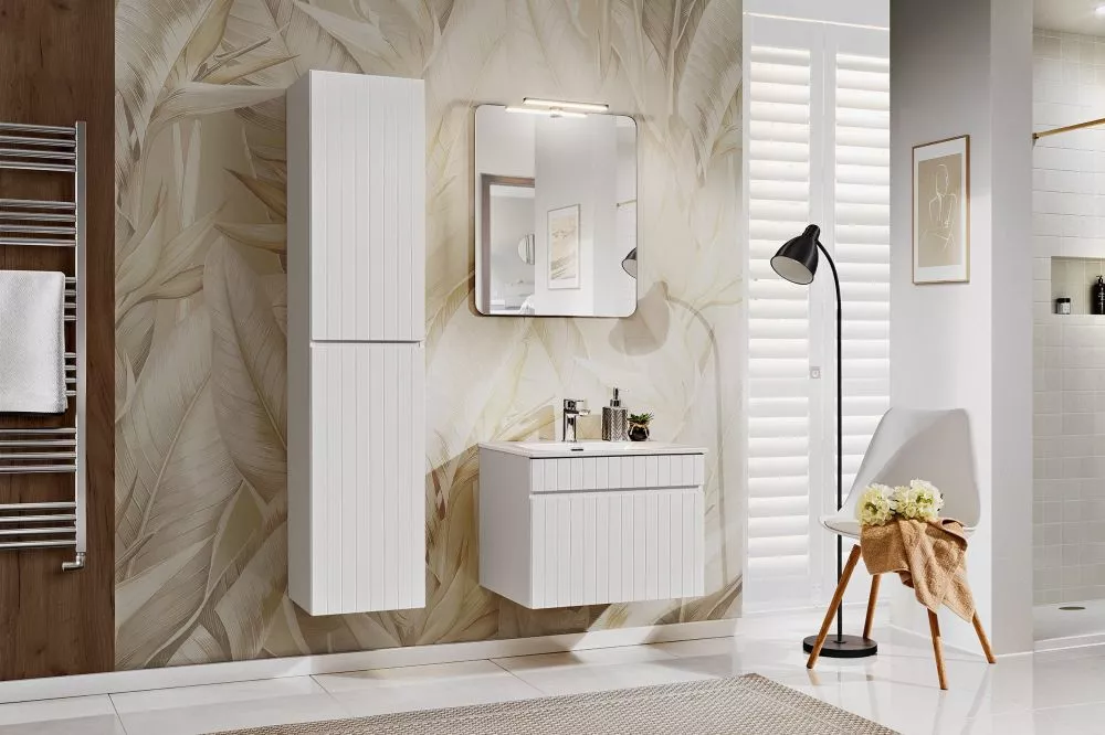 Vannas istabas komplekts Iconic White 3 ar LED · 160 × 46 cm