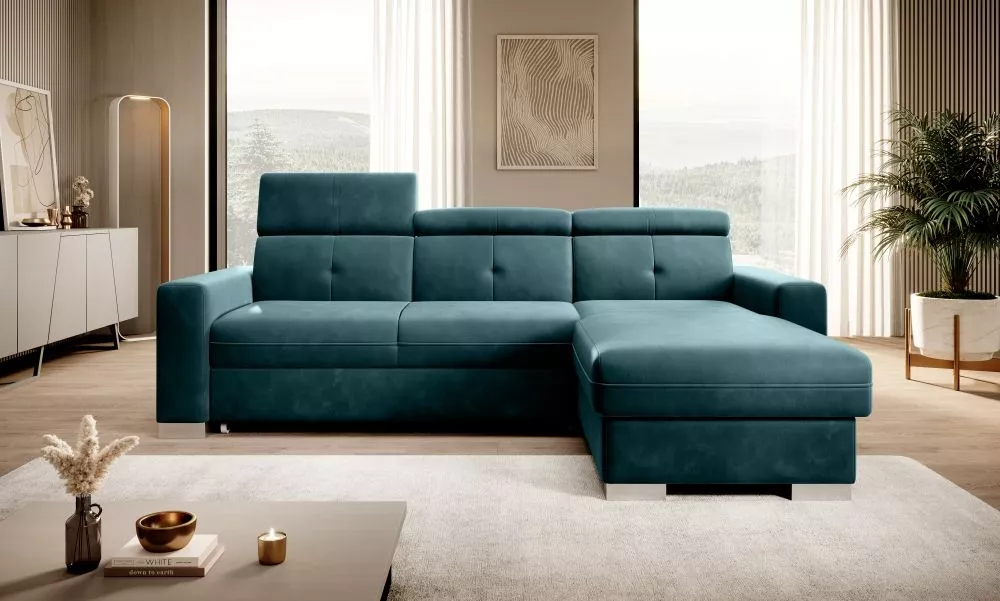 Dīvāns Fresia Comfort Standard · tumšs tirkīzs · 176 × 247 × 104 cm
