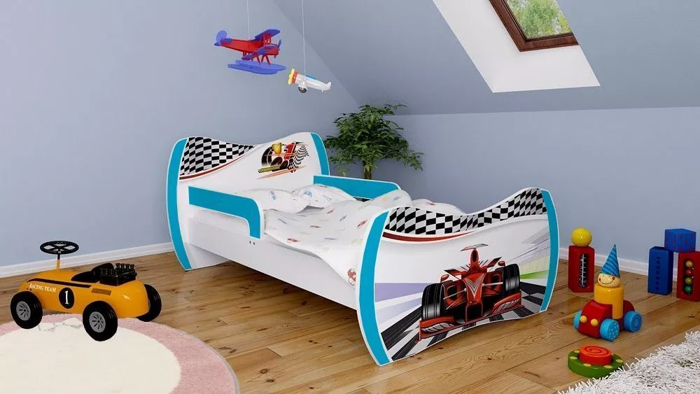 Bērnu gulta Dream L03 160x80 DM23 ar stelāžu Guļamvietas platums: 80 cm, Guļamvietas garums: 160 cm, · 104 × 164 × 71 cm