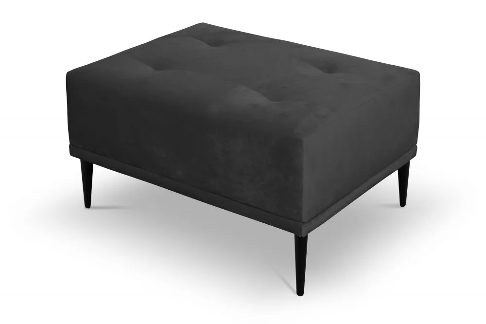 Pufs Rapallo P Standard Auduma numurs: Tiffany 19, · Grafīts · 83 × 43 × 63 cm
