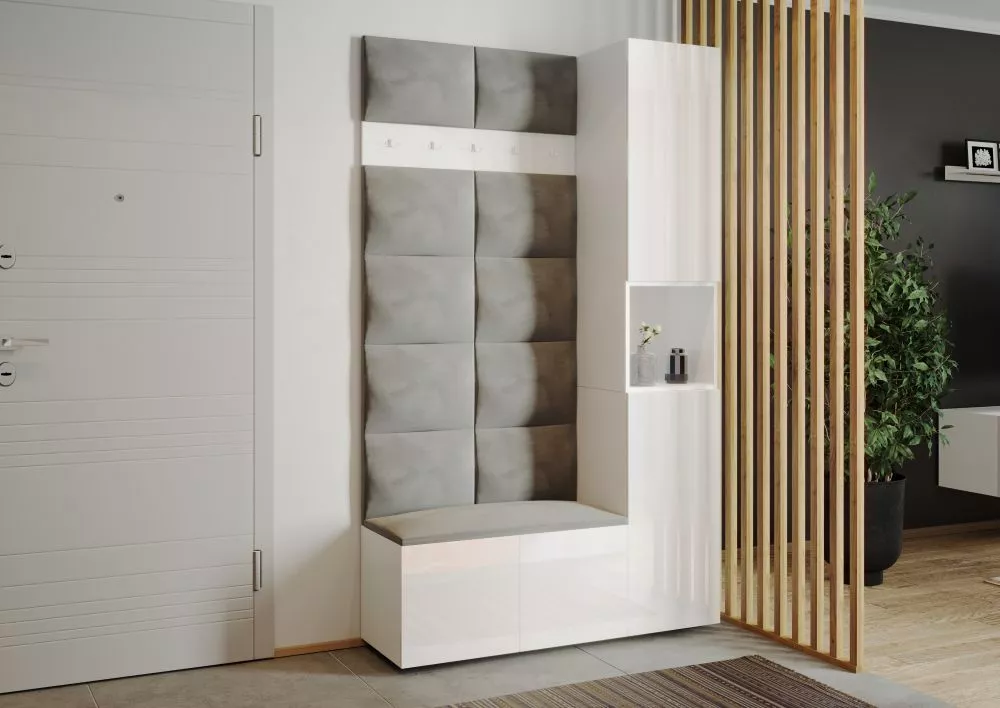 Apavu plaukts Gardero 1 Korpusa krāsa: balts, · 126 × 215 × 38 cm
