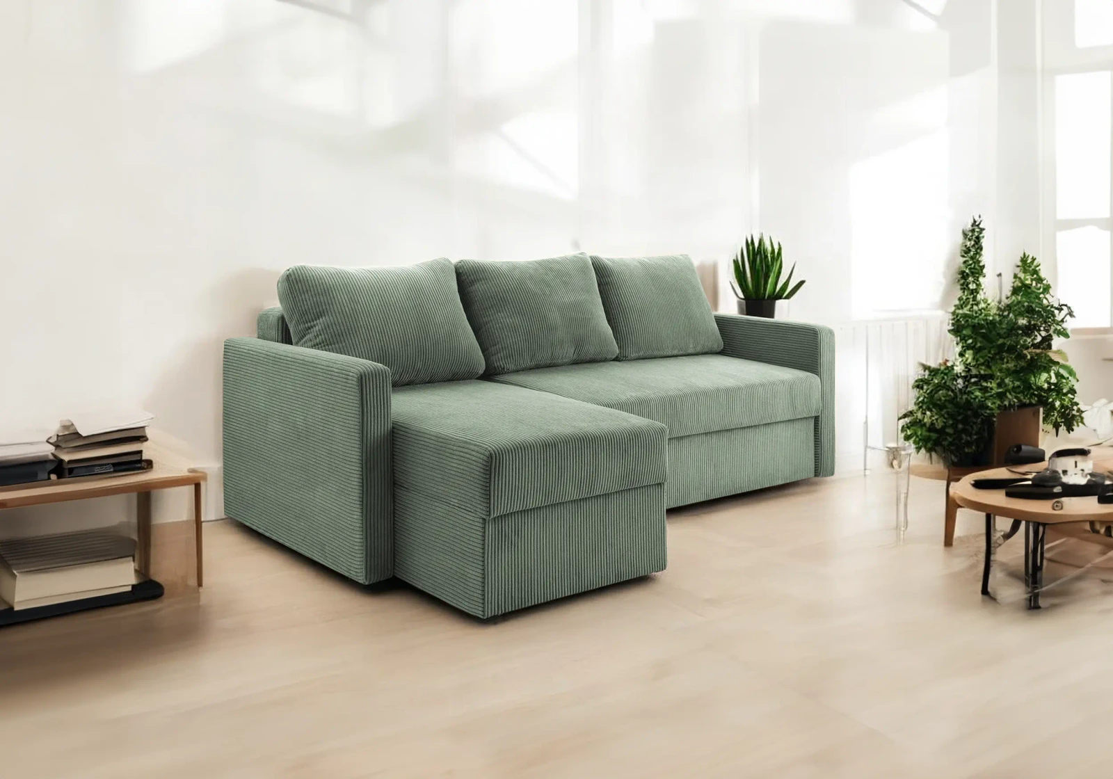 Dīvāns Lupo Corner Standard · Piparmētru · 143 × 228 × 90 cm