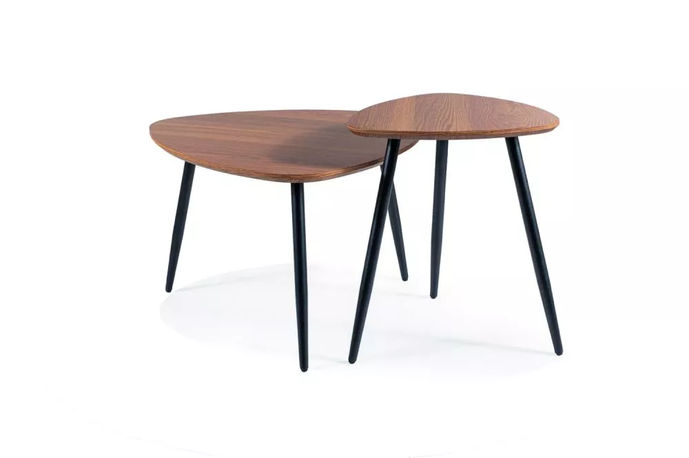 Žurnālgalds Twin Set · Rieksts · 60 × 60 × 40 cm