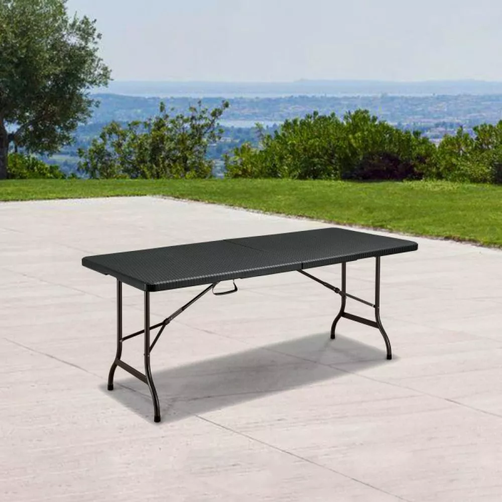 Galds Vivid 180x75 · Melns · 180 × 72.5 × 75 cm