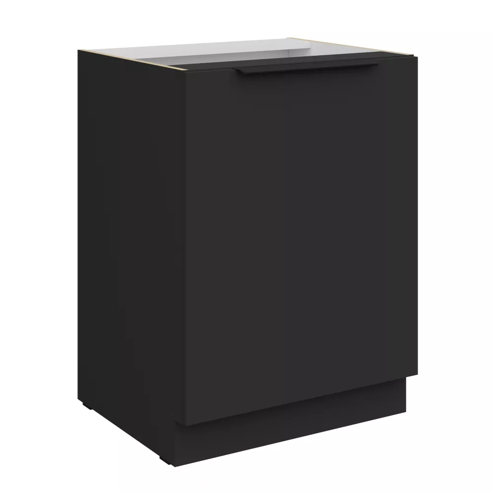 Virtuves skapis Aria Black 60 D 1F BB