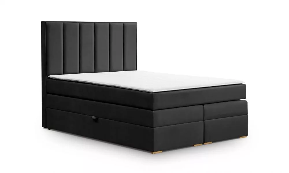 Gulta Malaga Standard Guļamvietas platums: 140 cm, Guļamvietas garums: 200 cm, · Melns · 140 × 210 × 140 cm