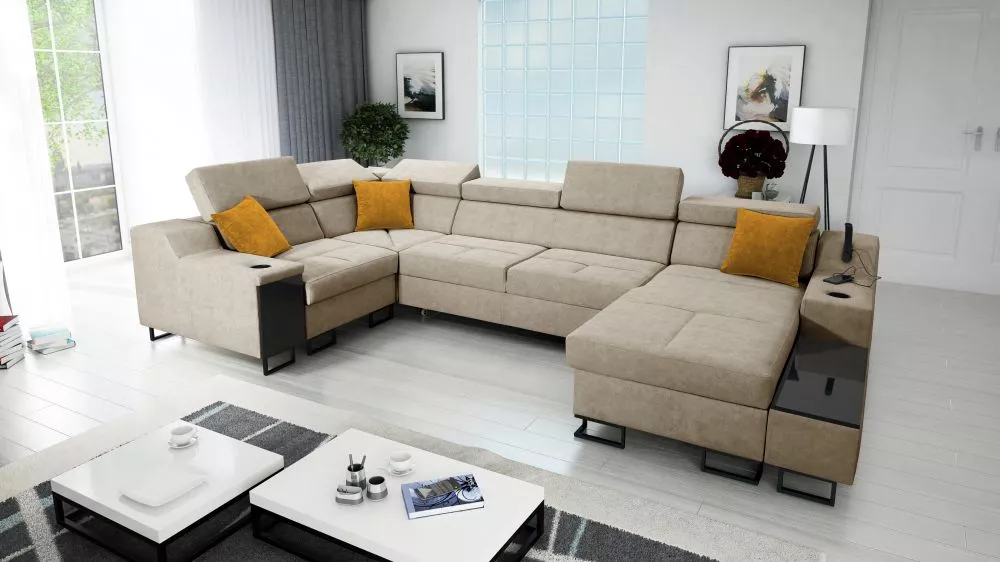 Dīvāns Alicante 4 Mini Whisper Standard · Bēšs · 211 × 342 × 81 cm