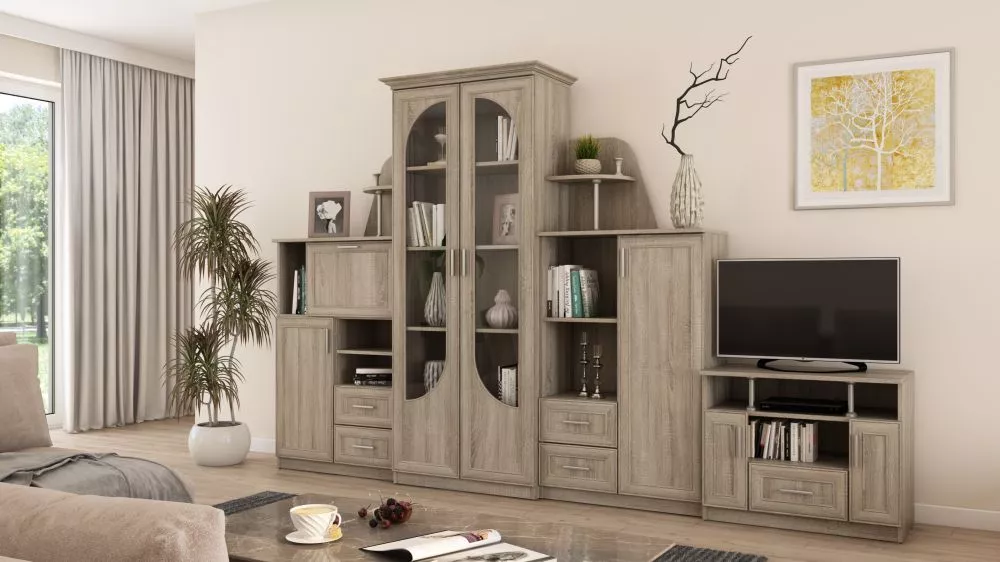 Sekcija Texas + RTV · Ozols sonoma · 320 × 50 × 205 cm