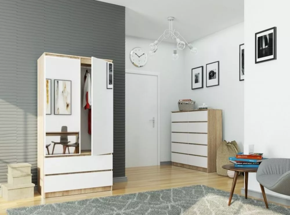 Skapis S902D2SZ Mirror · 90 × 51 × 180 cm