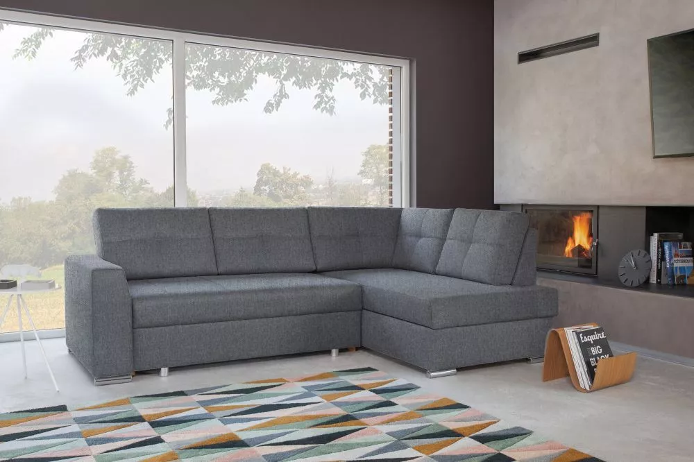 Dīvāns Stilo Comfort Standard · Pelēks · 162 × 245 × 90 cm