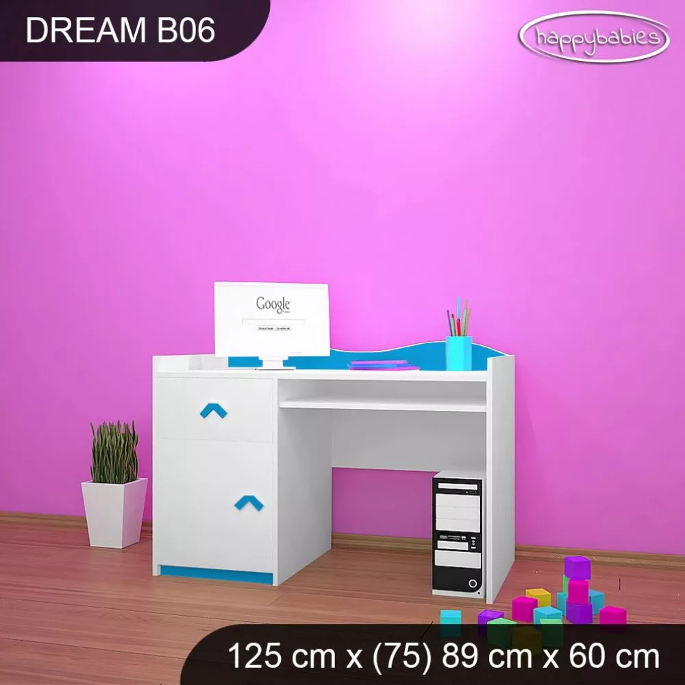 Bērnu rakstāmgalds Dream B06 Maksimālais augstums: 89 cm, · 125 × 75 × 60 cm
