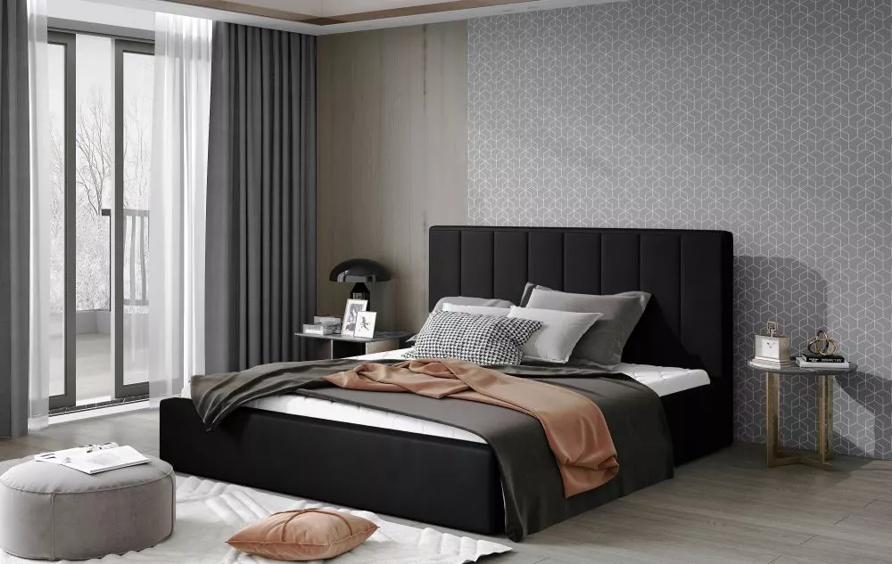 Gulta Audrey Lux Standard ar stelāžu Guļamvietas platums: 200 cm, Guļamvietas garums: 200 cm, stelāžas tips: metāla, · M