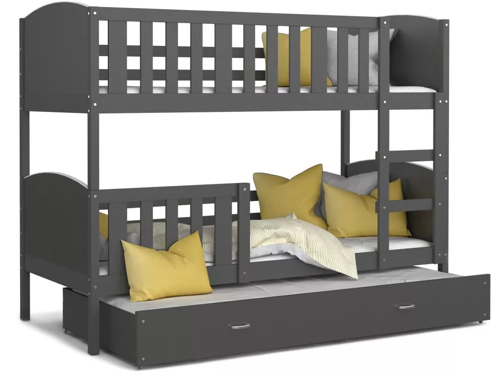 Bērnu gulta Tami 3 MDF 80x190 ar stelāžām Guļamvietas platums: 80 cm, Guļamvietas garums: 190 cm, · 86 × 198 × 158 cm