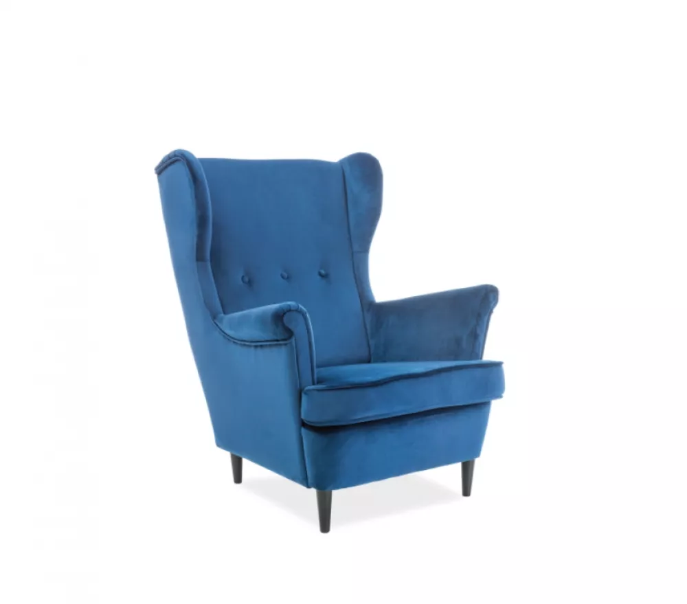 Mīksts krēsls Lord Velvet · Zils · 72 × 56 × 101 cm