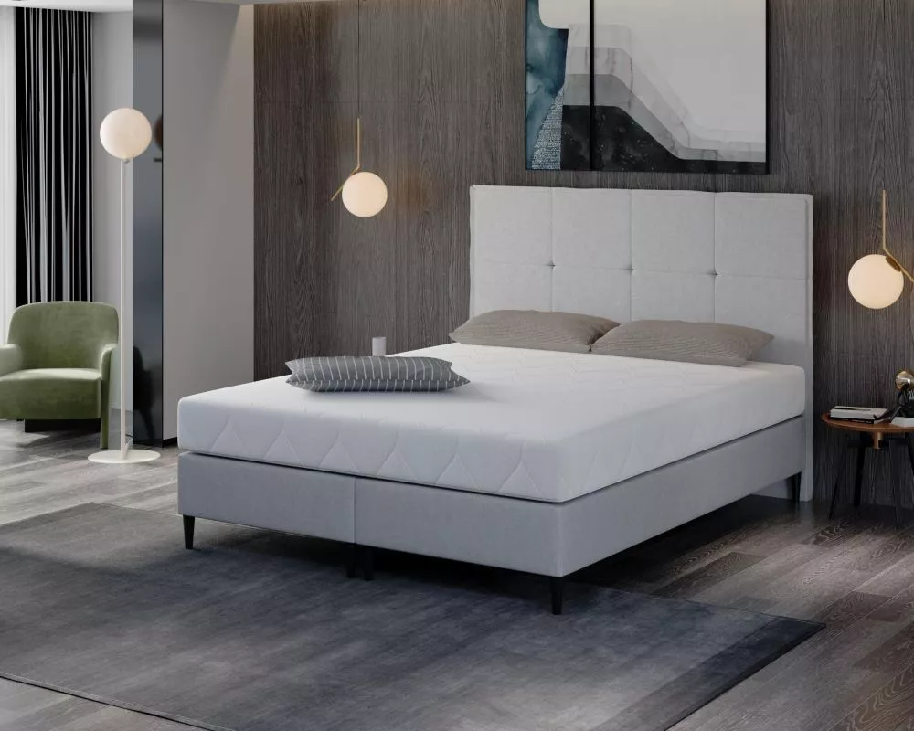 Gulta Roma Silver standard Guļamvietas platums: 140 cm, Guļamvietas garums: 200 cm, · Gaiši pelēks · 142 × 207 × 123 cm