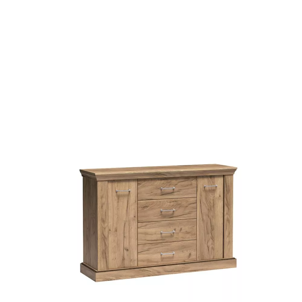 Kumode Antica A1 · Ozols craft zelts · 142 × 42 × 95.5 cm
