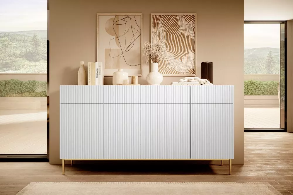 Kumode Nicole K200 4D4SZ Gold · Balts · 200 × 45 × 105 cm
