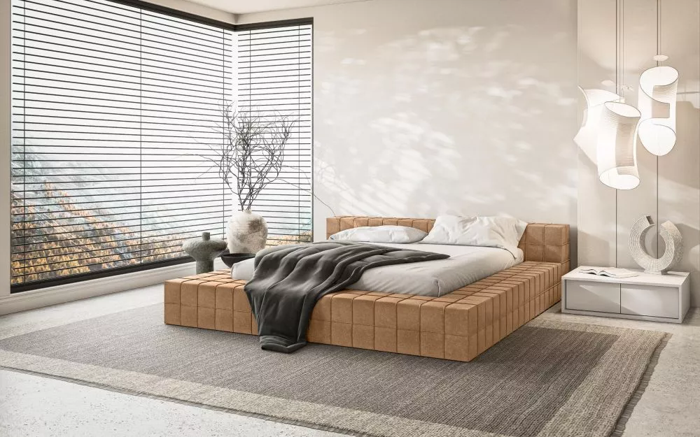 Gulta Evora Standard ar stelāžu Guļamvietas platums: 140 cm, Guļamvietas garums: 200 cm, stelāžas tips: koka, · Gaiši br