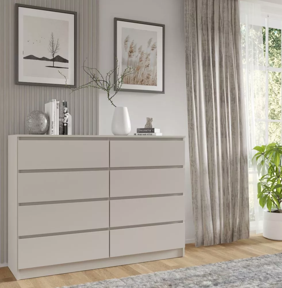 Kumode Maja K140 S8 · Kašmira · 140 × 40 × 104 cm