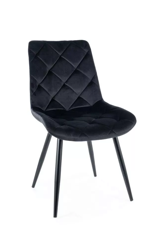 Krēsls Ralph Velvet · Melns · 88 × 51 × 63 cm