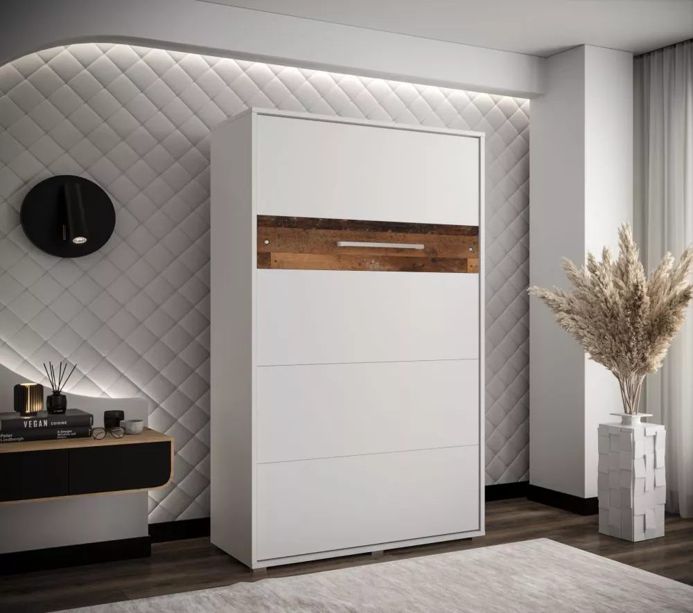 Gulta Home V LED ar stelāžu Guļamvietas platums: 120 cm, Korpusa krāsa: balts, Guļamvietas garums: 200 cm, stelāžas tips