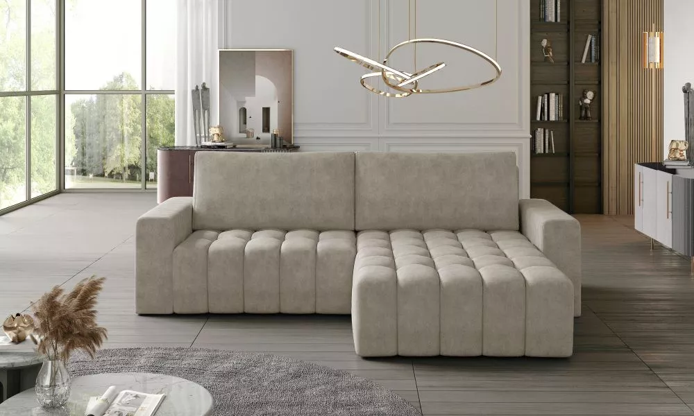 Dīvāns Bonett Lux Standard · Bēšs · 160 × 245 × 85 cm
