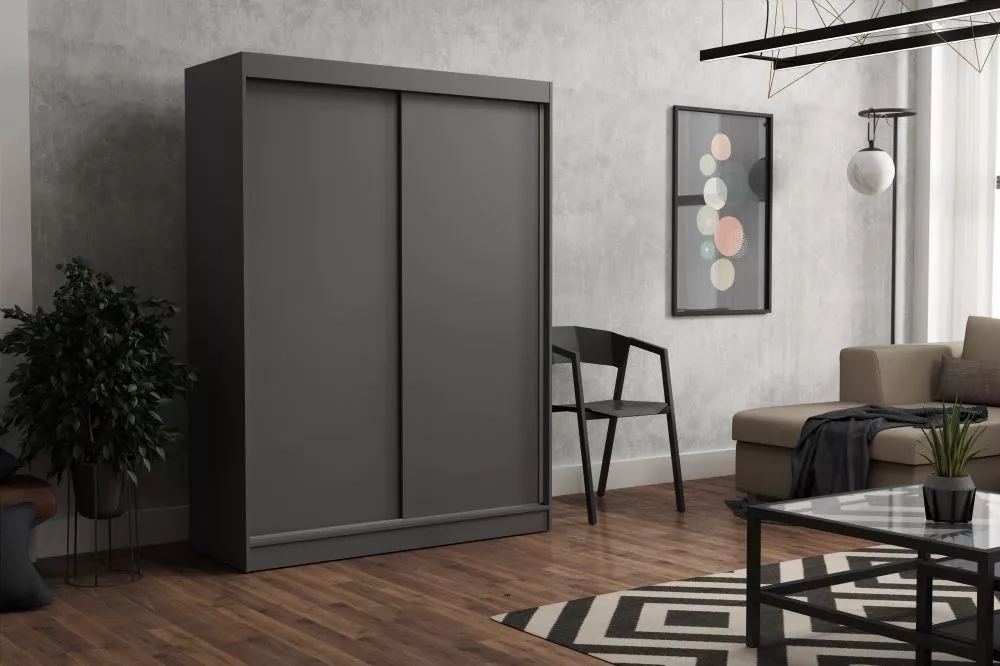 Skapis Emily Classic · Antracīts · 160 × 60 × 215 cm