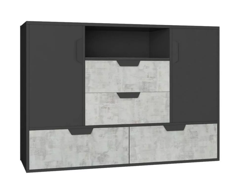 Kumode Nano 7 · Grafīts + enigma · 120 × 40 × 85 cm
