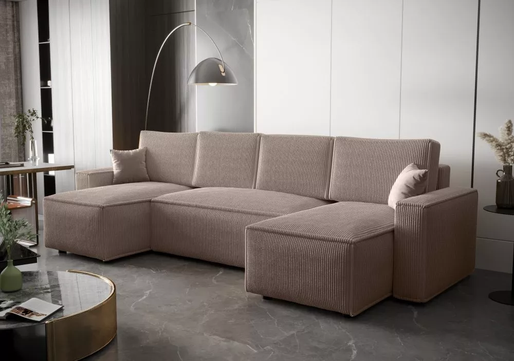 Dīvāns Ambro U standard · Bēšs · 143 × 300 × 85 cm