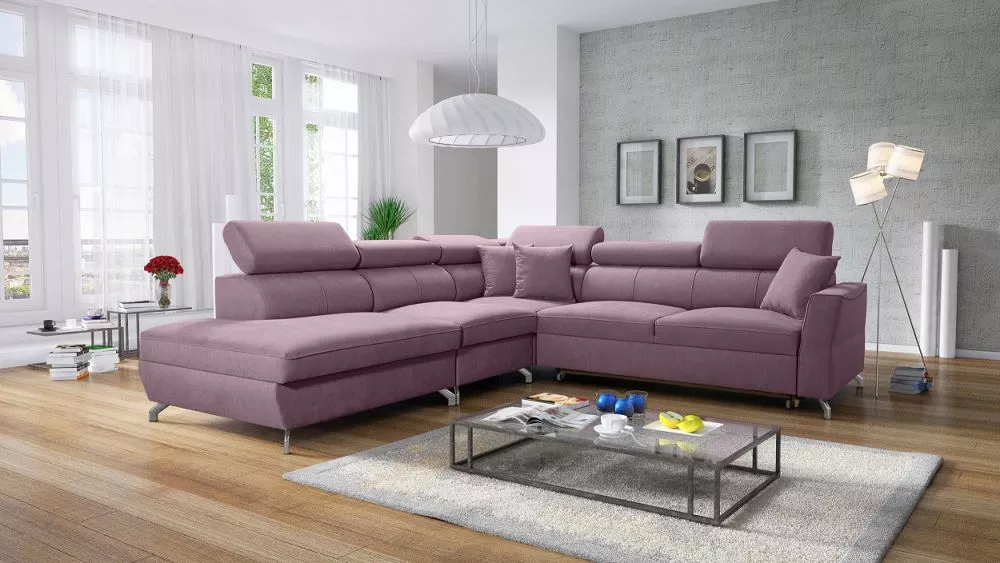 Dīvāns Veneto 8 standard · Violets · 296 × 270 × 101 cm