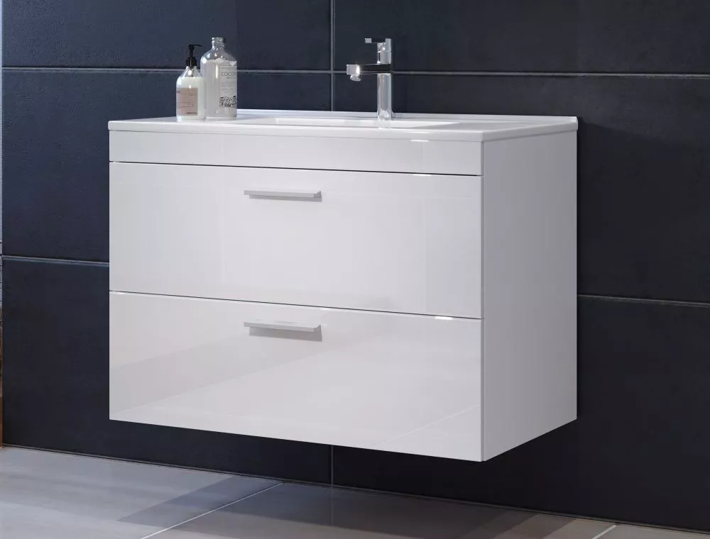 Vannas istabas skapītis Devon white 01 · Balts · 81 × 59 × 47 cm