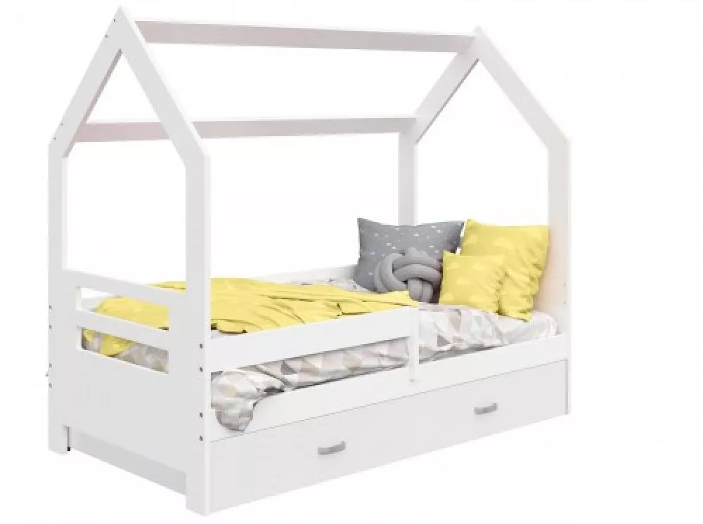 Bērnu gulta Domek D3-B ar stelāžu Guļamvietas platums: 80 cm, Guļamvietas garums: 160 cm, · 87 × 164 × 144 cm