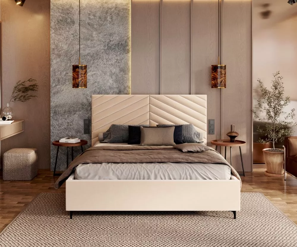 Gulta Elegante Premium Standard ar stelāžu Guļamvietas platums: 160 cm, Guļamvietas garums: 200 cm, stelāžas tips: metāl