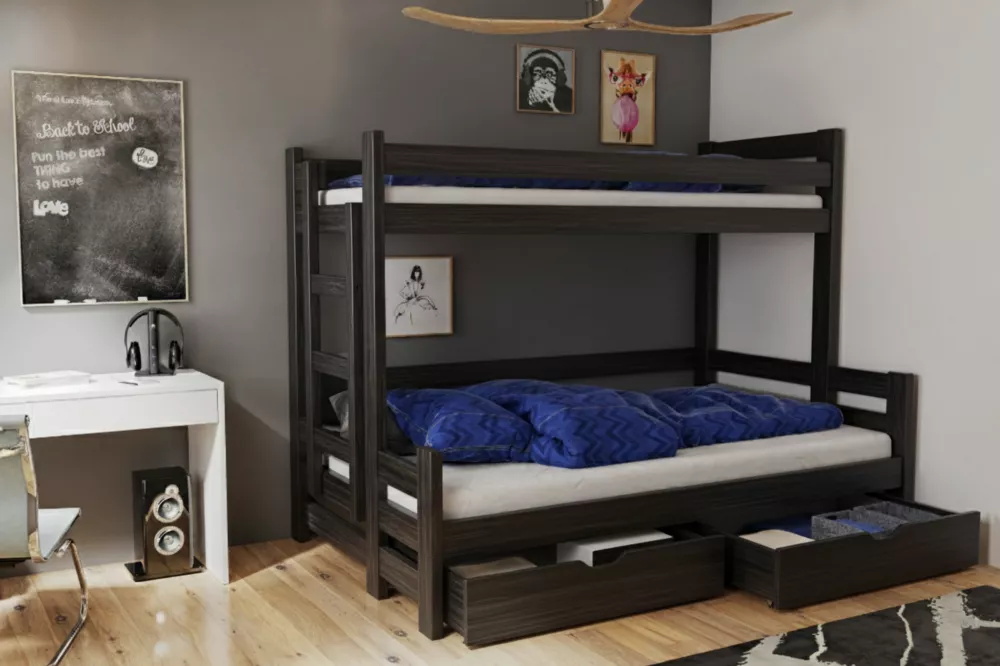 Bērnu gulta Beniamin Basic ar stelāžām Kāpņu puse: Pa kreisi, Guļamvietas platums: 120 cm, Guļamvietas garums: 200 cm, ·