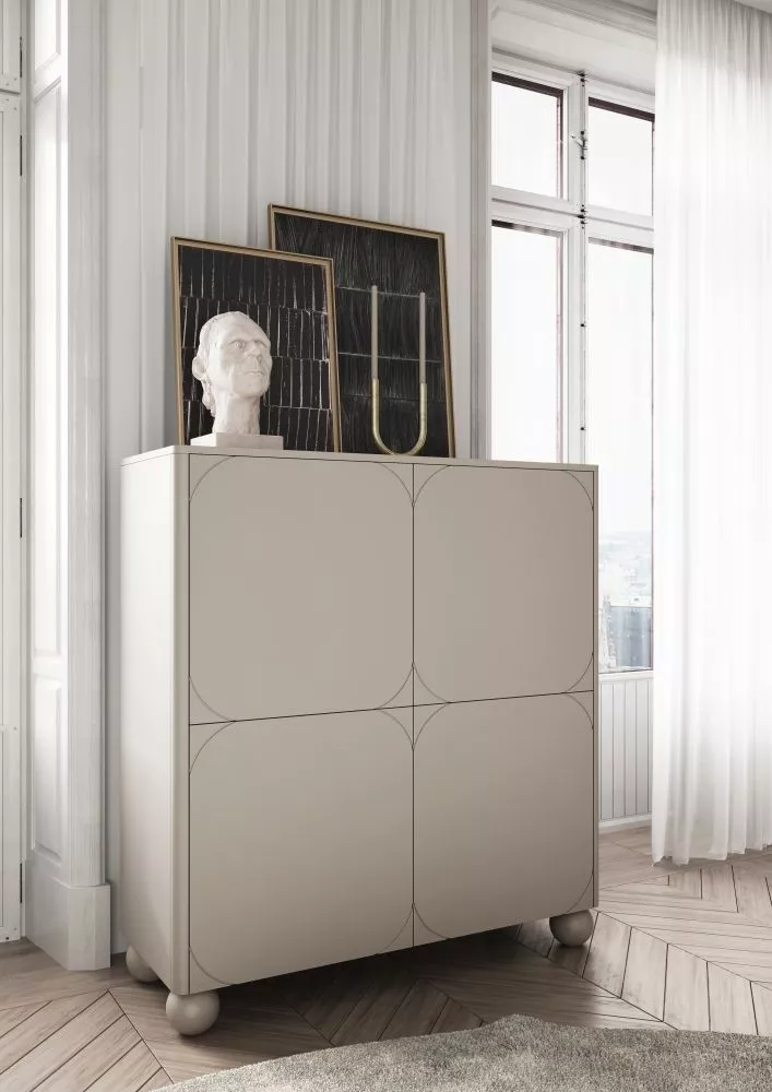 Kumode Sonatia 2 K120 2D2SZ · Gaiši bēšs · 120 × 45 × 132 cm
