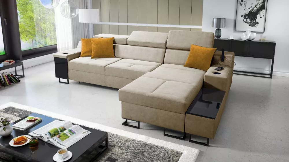 Dīvāns Alicante 1 Maxi Whisper Standard · Bēšs · 185 × 293 × 81 cm