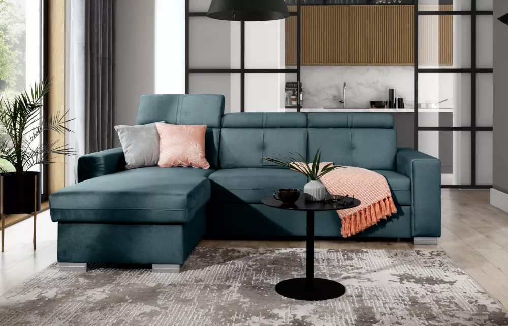 Dīvāns Fresia Premium Standard · Zils · 176 × 247 × 104 cm